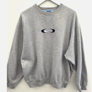 NIKE SPL 28 Vintage 90's Center Swoosh Sweatshirt Crew Neck Gray Size L EUC